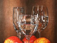 IMG 4169 strih  Sklenice s jablky II.  - 50 x 40 cm - PRODÁNO